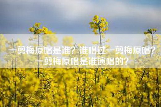 一剪梅原唱是谁？谁唱过一剪梅原唱？一剪梅原唱是谁演唱的？