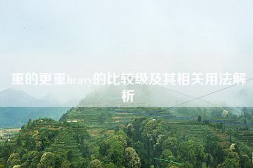 重的更重heavy的比较级及其相关用法解析