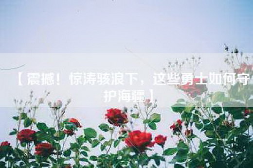【震撼！惊涛骇浪下，这些勇士如何守护海疆】
