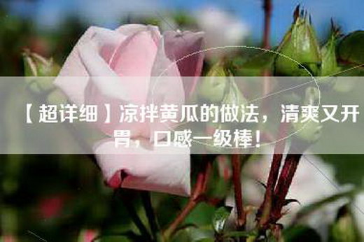 【超详细】凉拌黄瓜的做法，清爽又开胃，口感一级棒！