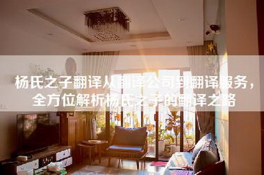 杨氏之子翻译从翻译公司到翻译服务，全方位解析杨氏之子的翻译之路