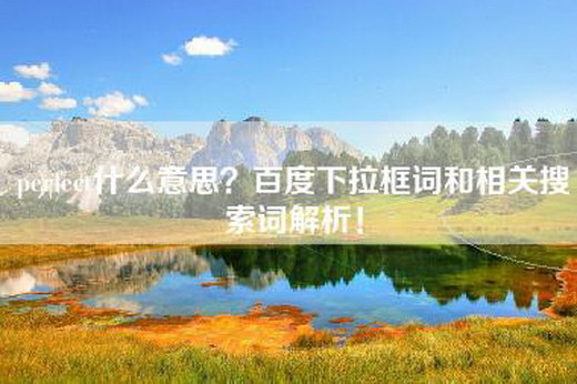 perfect什么意思？百度下拉框词和相关搜索词解析！