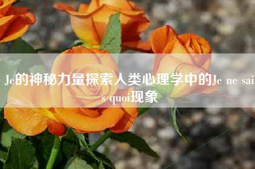 Je的神秘力量探索人类心理学中的Je ne sais quoi现象