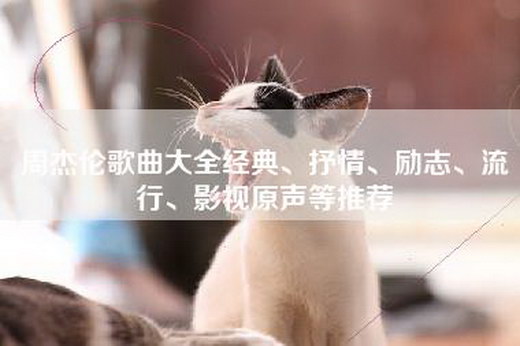 周杰伦歌曲大全经典、抒情、励志、流行、影视原声等推荐