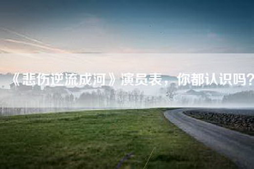 《悲伤逆流成河》演员表，你都认识吗？