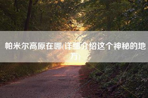 帕米尔高原在哪(详细介绍这个神秘的地方)