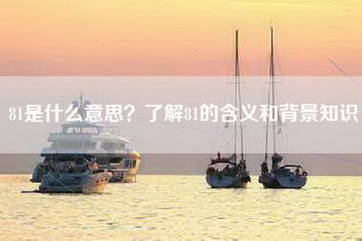 81是什么意思？了解81的含义和背景知识