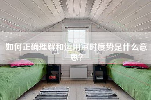 如何正确理解和运用审时度势是什么意思？