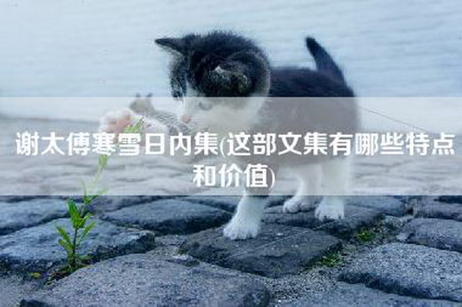 谢太傅寒雪日内集(这部文集有哪些特点和价值)