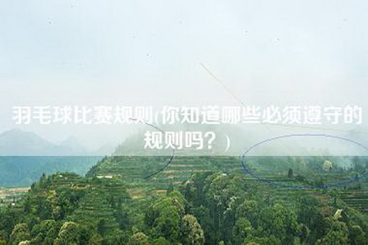 羽毛球比赛规则(你知道哪些必须遵守的规则吗？)