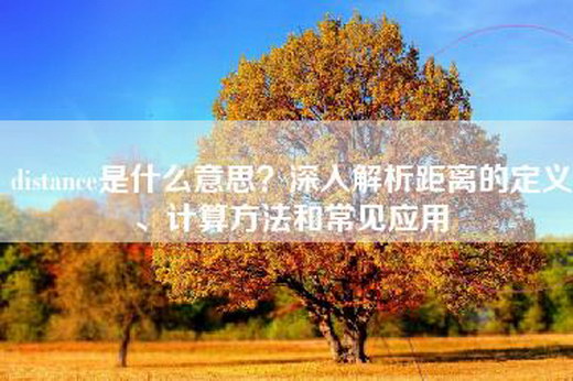 distance是什么意思？深入解析距离的定义、计算方法和常见应用
