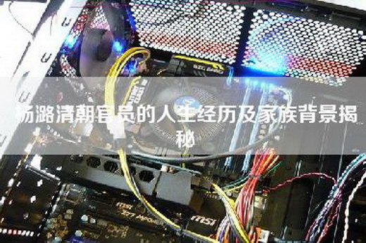 杨潞清朝官员的人生经历及家族背景揭秘