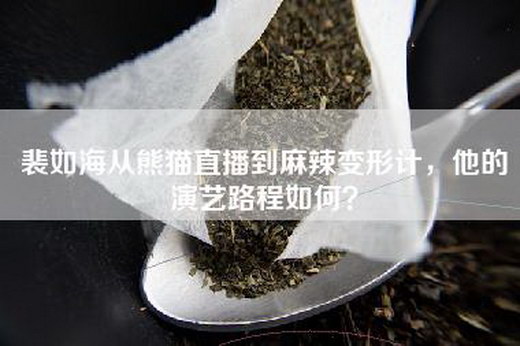 裴如海从熊猫直播到麻辣变形计，他的演艺路程如何？