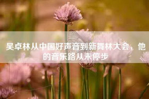 吴卓林从中国好声音到新舞林大会，他的音乐路从未停步