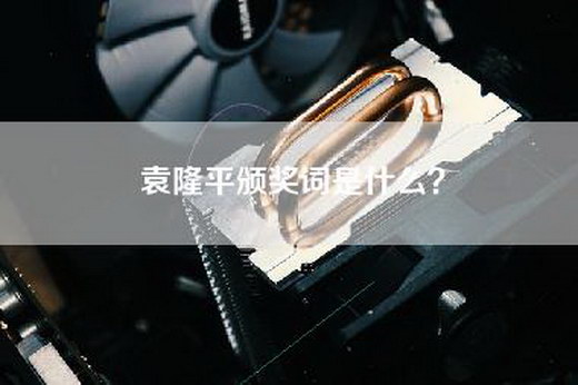 袁隆平颁奖词是什么？