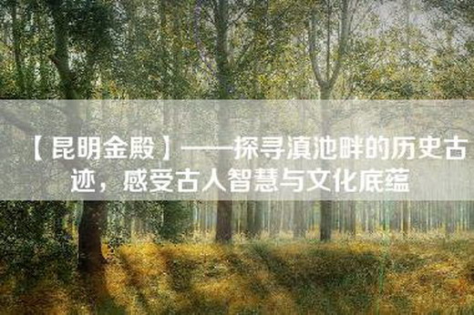 【昆明金殿】——探寻滇池畔的历史古迹，感受古人智慧与文化底蕴