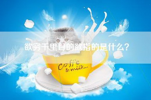 欲穷千里目的欲指的是什么？