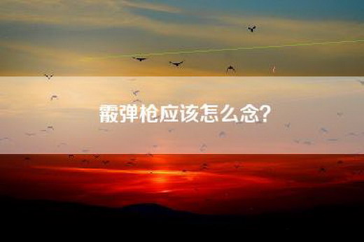 霰弹枪应该怎么念？