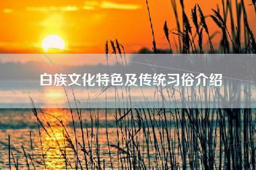 白族文化特色及传统习俗介绍