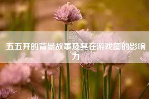 五五开的背景故事及其在游戏圈的影响力