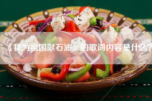 《我为祖国献石油》的歌词内容是什么？