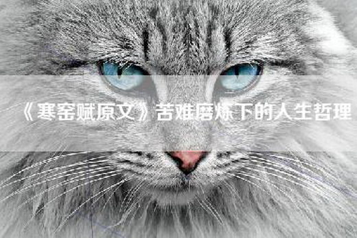 《寒窑赋原文》苦难磨炼下的人生哲理