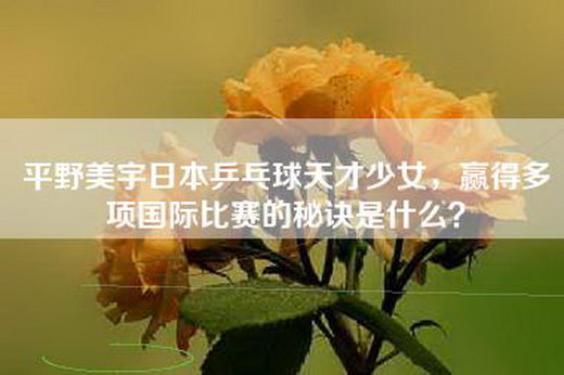 平野美宇日本乒乓球天才少女，赢得多项国际比赛的秘诀是什么？