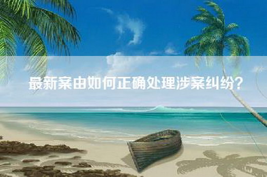 最新案由如何正确处理涉案纠纷？