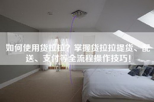 如何使用货拉拉？掌握货拉拉提货、配送、支付等全流程操作技巧！