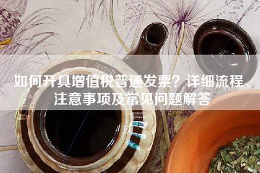 如何开具增值税普通发票？详细流程、注意事项及常见问题解答
