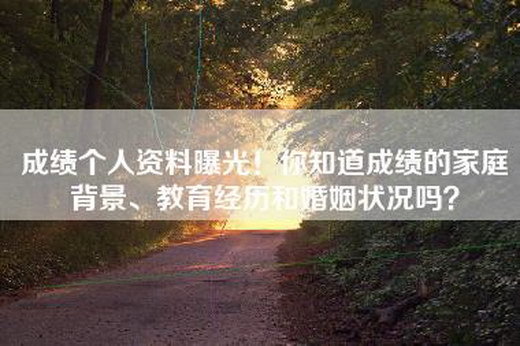 成绩个人资料曝光！你知道成绩的家庭背景、教育经历和婚姻状况吗？