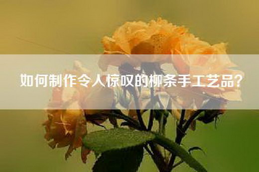 如何制作令人惊叹的柳条手工艺品？