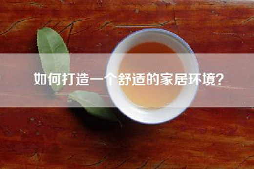 如何打造一个舒适的家居环境？