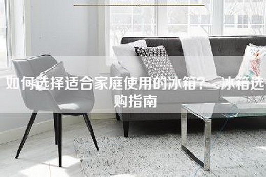 如何选择适合家庭使用的冰箱？- 冰箱选购指南