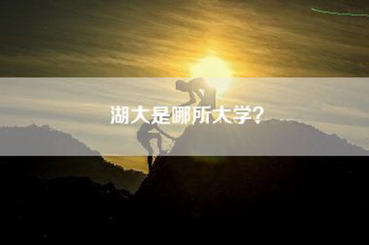 湖大是哪所大学？