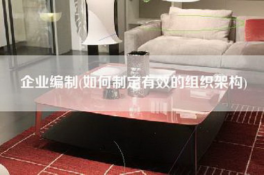 企业编制(如何制定有效的组织架构)