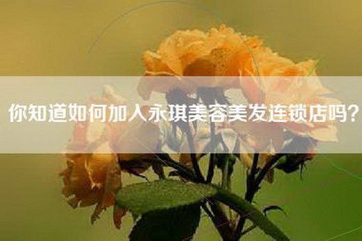 你知道如何加入永琪美容美发连锁店吗？