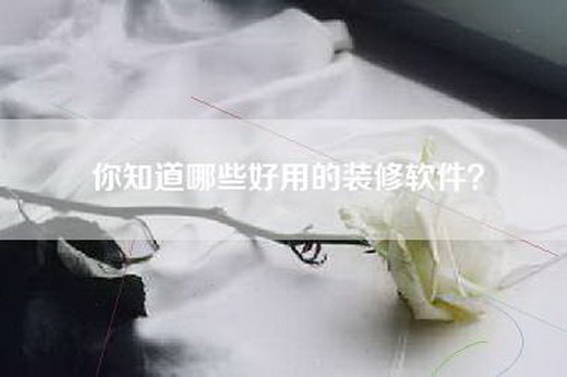 你知道哪些好用的装修软件？