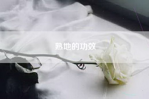 熟地的功效 熟地的功效