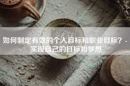 如何制定有效的个人目标和职业目标？- 实现自己的目标和梦想