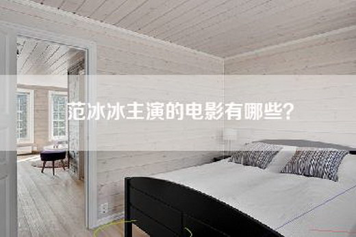 范冰冰主演的电影有哪些?