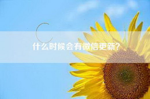 什么时候会有微信更新？