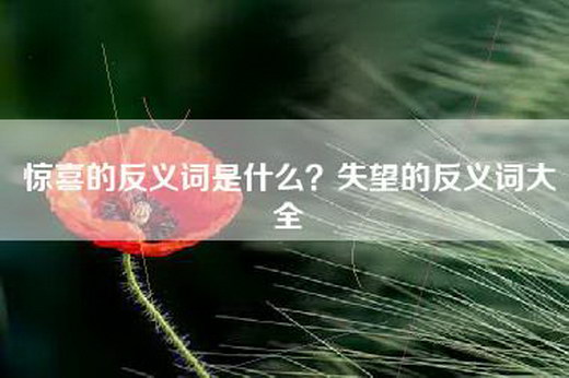 惊喜的反义词是什么?失望的反义词大全 惊喜的反义词是什么?失望的反义词大全