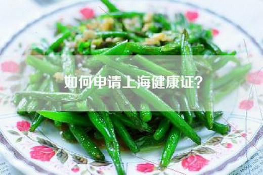 如何申请上海健康证？