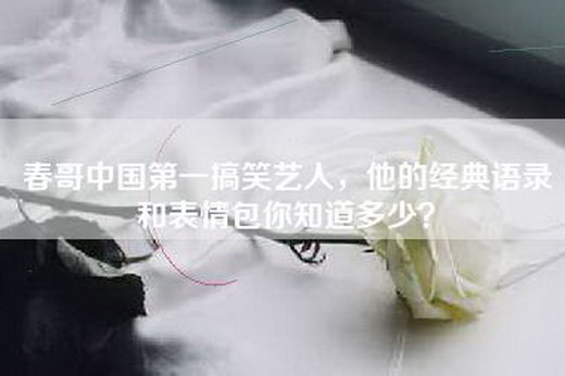 春哥中国第一搞笑艺人，他的经典语录和表情包你知道多少？